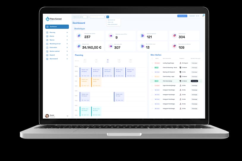 Dashboard Théra-Connect